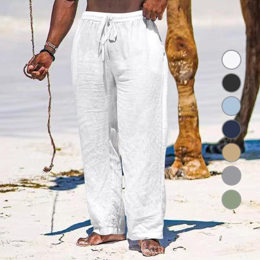 Men's Wide Leg Pants Thin Section Breathable Cotton Linen Loose Casual Beach Trousers
Men's Wide Leg Pants Thin Section Breathable Cotton Linen Loose Casual Beach Trousers