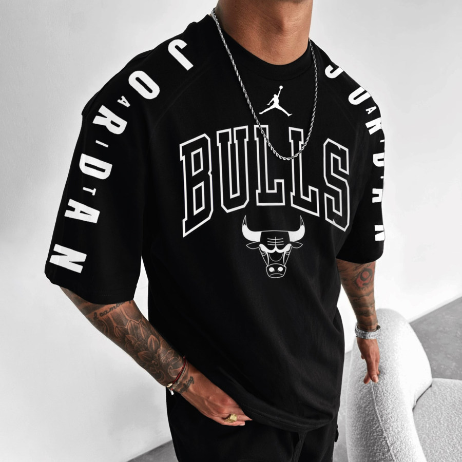 Oversized Street Style Basketball Print Tee