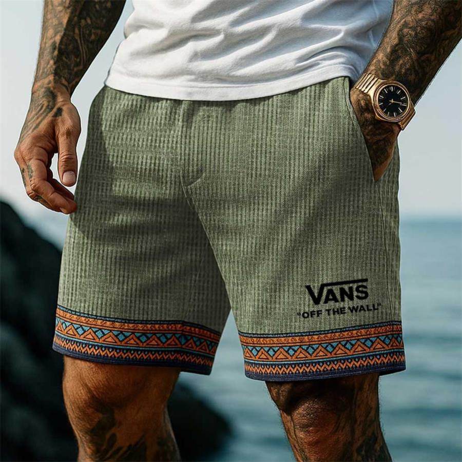 Vans Men's Vintage Waffle Knit Surfing Ethnic Aztec Print Walkshort Green Shorts Boardshorts
Vans Men's Vintage Waffle Knit Surfing Ethnic Aztec Print Walkshort Green Shorts Boardshorts