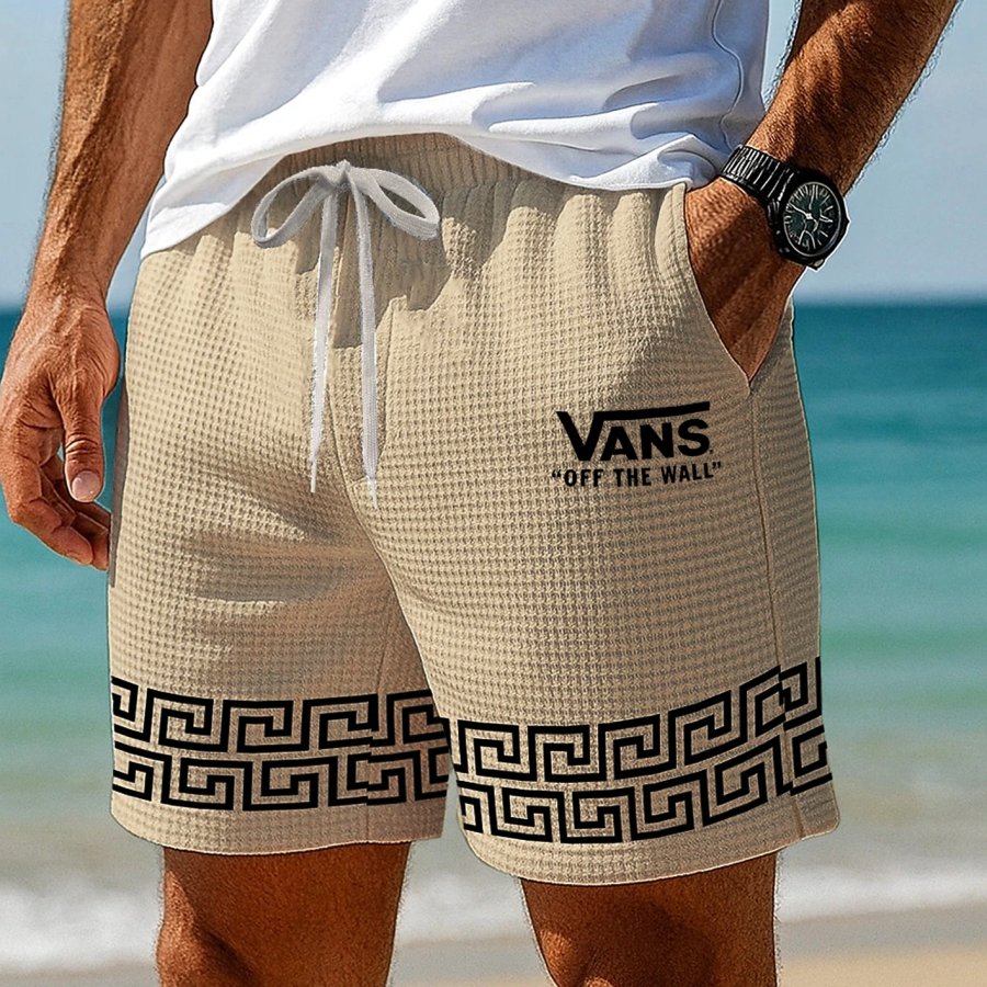 Men's Vintage Ethnic Print Culture Waffle Fabric Knit Surf Elastic Drawstring Shorts
Men's Vintage Ethnic Print Culture Waffle Fabric Knit Surf Elastic Drawstring Shorts