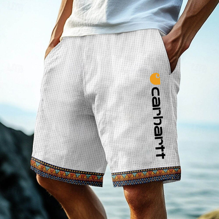 Men's Vintage Waffle Knit Surfing Ethnic Aztec Print Walkshort White Shorts Boardshorts
Men's Vintage Waffle Knit Surfing Ethnic Aztec Print Walkshort White Shorts Boardshorts