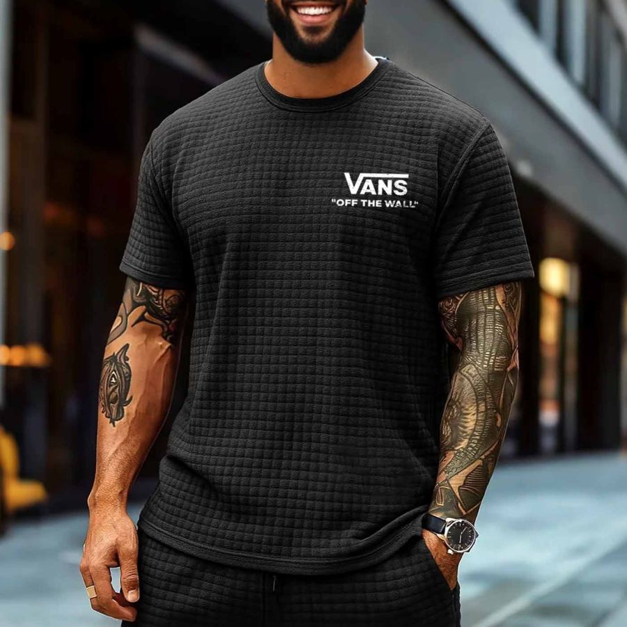 Vans Men's Vintage Surf Plaid Quilted Waffle Short Sleeve Muscle Crew Neck T-Shirt
Vans Men's Vintage Surf Plaid Quilted Waffle Short Sleeve Muscle Crew Neck T-Shirt
