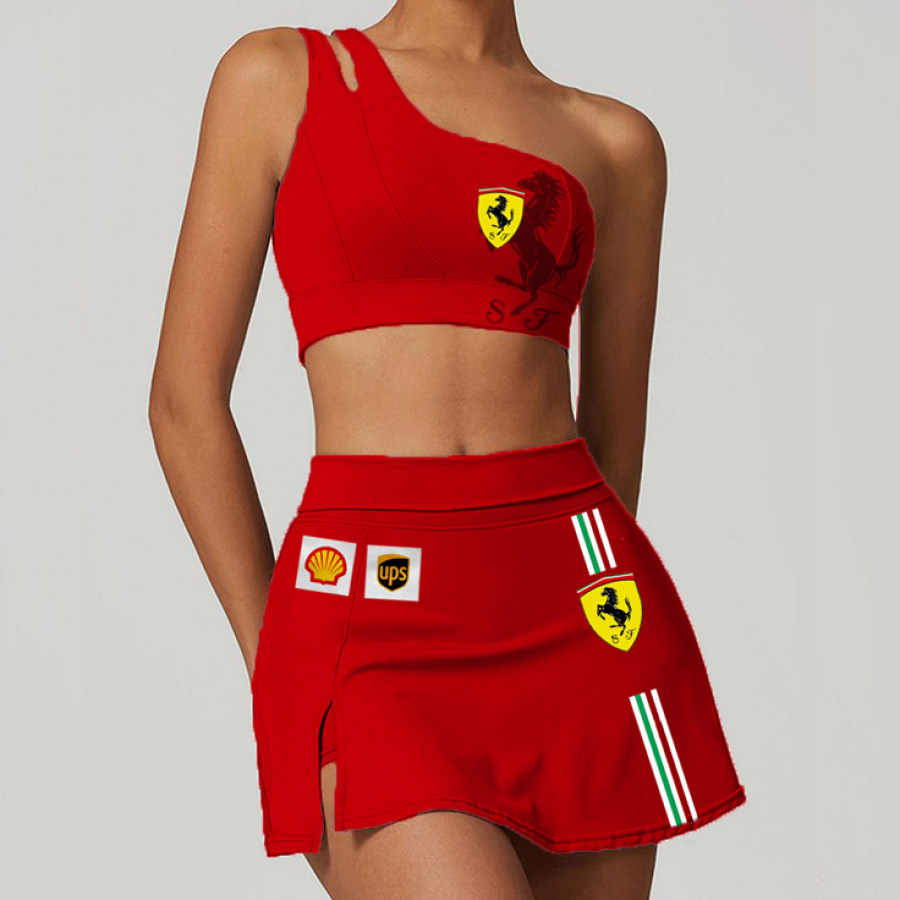Women's Racing Team Logo Print Slim Fit Sportswear Casual Four Seasons Two Piece Suit
Women's Racing Team Logo Print Slim Fit Sportswear Casual Four Seasons Two Piece Suit