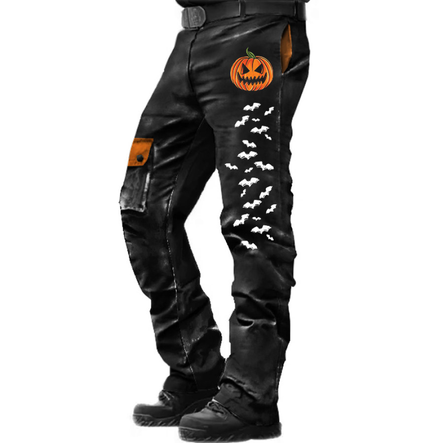 Men's Vintage Scary Pumpkin Halloween Outdoor Military Distressed Multi-pocket Color Block Tactical Pants
Men's Vintage Scary Pumpkin Halloween Outdoor Military Distressed Multi-pocket Color Block Tactical Pants