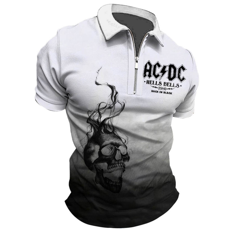 Men's T-Shirt Zipper Polo Rock Band Skull Gradient Print Outdoor Summer Daily Short Sleeve Tops
Men's T-Shirt Zipper Polo Rock Band Skull Gradient Print Outdoor Summer Daily Short Sleeve Tops
