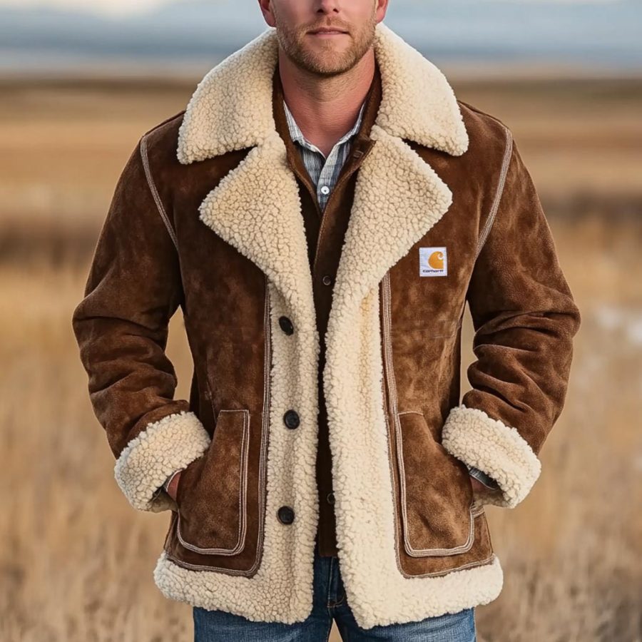 Men's Carhartt Vintage Suede Pocket Lamb Fleece Reverse Collar Outdoor Jacket Coat
Men's Carhartt Vintage Suede Pocket Lamb Fleece Reverse Collar Outdoor Jacket Coat