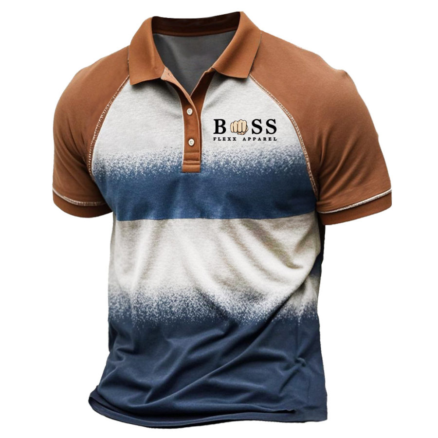 BOSS Men's Vintage Color Block Gradient Polo Raglan Sleeve Short Sleeve T-Shirt
BOSS Men's Vintage Color Block Gradient Polo Raglan Sleeve Short Sleeve T-Shirt