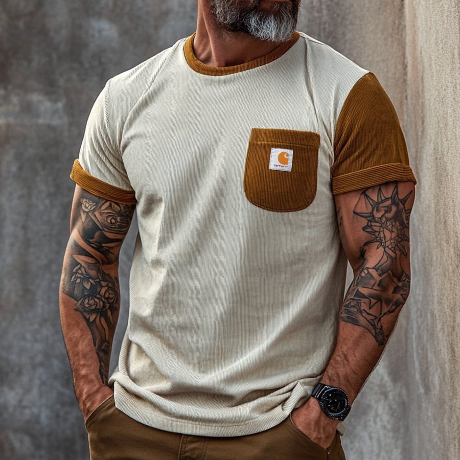 Men's Vintage Corduroy Fabric Knit Black Mesh T-Shirt - Perfect For Summer Outdoors
Men's Vintage Corduroy Fabric Knit Black Mesh T-Shirt - Perfect For Summer Outdoors
