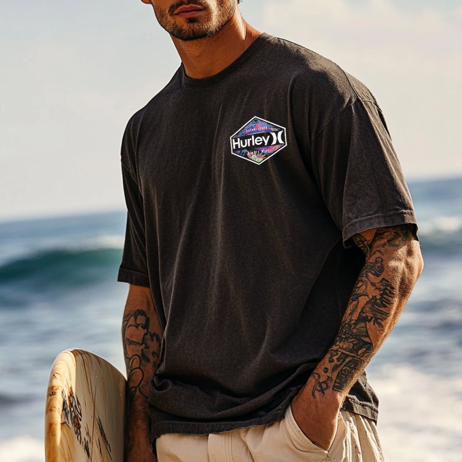 Unisex Vintage Surf Print Knit Lightweight Mesh Surf T-Shirt - Perfect For Summer Outdoors
Unisex Vintage Surf Print Knit Lightweight Mesh Surf T-Shirt - Perfect For Summer Outdoors