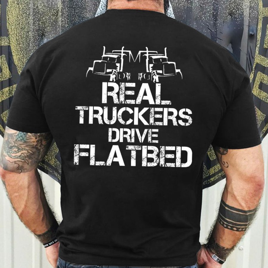 Trucker Festival Real Truckers Drive Flatbed Graphic T-Shirt For Men - Perfect Gift For Truck Enthusiasts
Trucker Festival Real Truckers Drive Flatbed Graphic T-Shirt For Men - Perfect Gift For Truck Enthusiasts