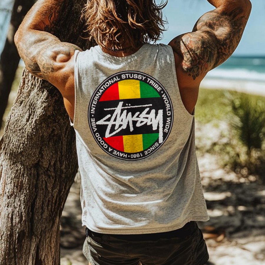 Men's Vintage Surfing Oversized Street Style Skull Print Light Flower Gray Tank Top
Men's Vintage Surfing Oversized Street Style Skull Print Light Flower Gray Tank Top