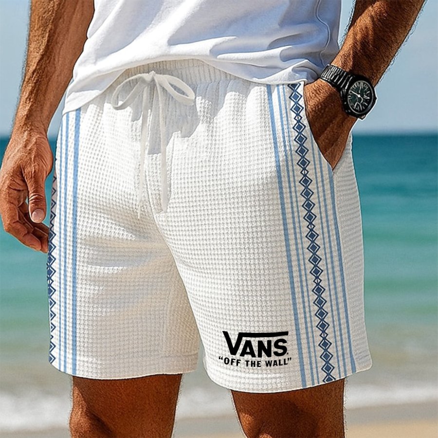 Men's Vintage Ethnic Print Culture Waffle Fabric Knit Surf Elastic Drawstring Shorts 
Men's Vintage Ethnic Print Culture Waffle Fabric Knit Surf Elastic Drawstring Shorts
