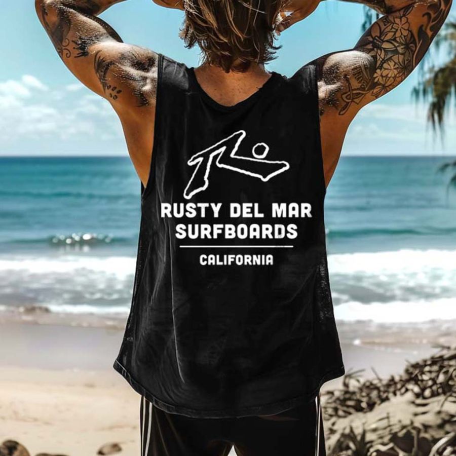 Men's Vintage Surfing California Surfboards Graphic Print Round Neck Sleeveless Tank Top
Men's Vintage Surfing California Surfboards Graphic Print Round Neck Sleeveless Tank Top