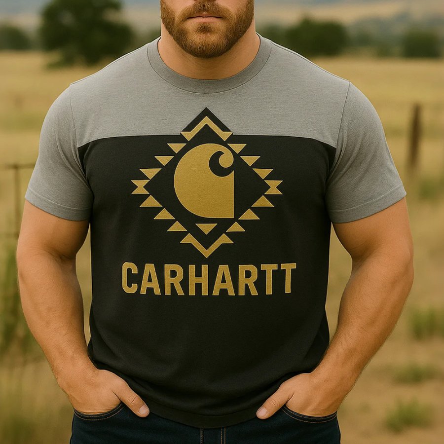Carhartt Men's Vintage Western Color Block Aztec Ethnic Geometric Graphic Print T-Shirt
Carhartt Men's Vintage Western Color Block Aztec Ethnic Geometric Graphic Print T-Shirt