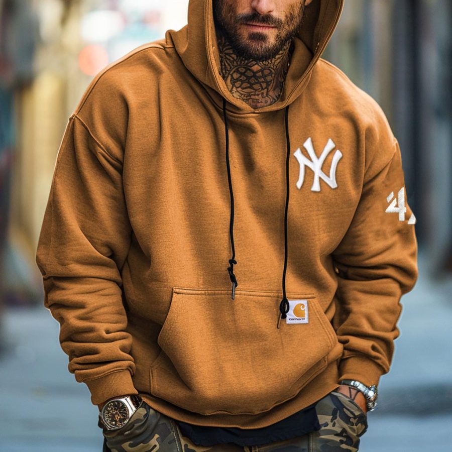 Men's Vintage Baseball Embroidered 47 Print Pocket Oversized Long Sleeve Hoodie
Men's Vintage Baseball Embroidered 47 Print Pocket Oversized Long Sleeve Hoodie