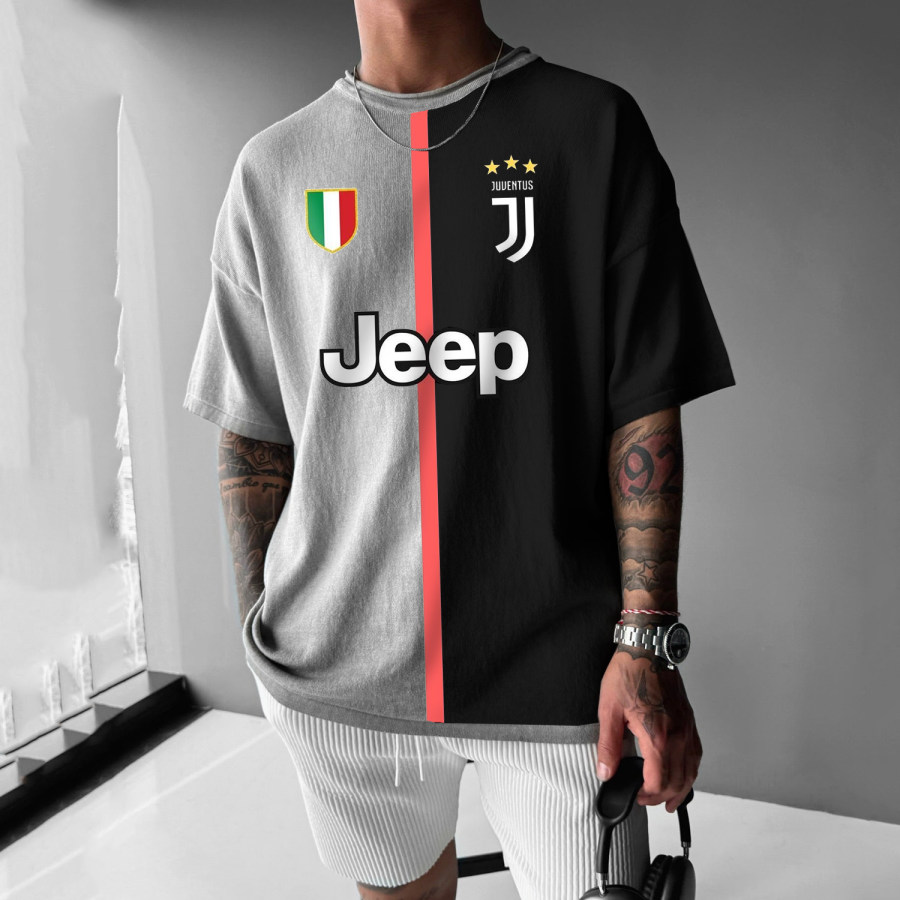 Team Color Contrast Casual T-shirt