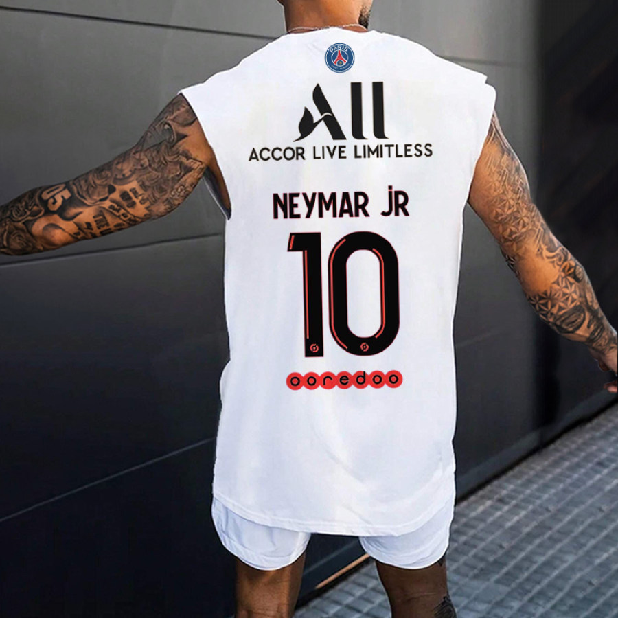 Unisex Oversized Football Print Sleeveless T-Shirt