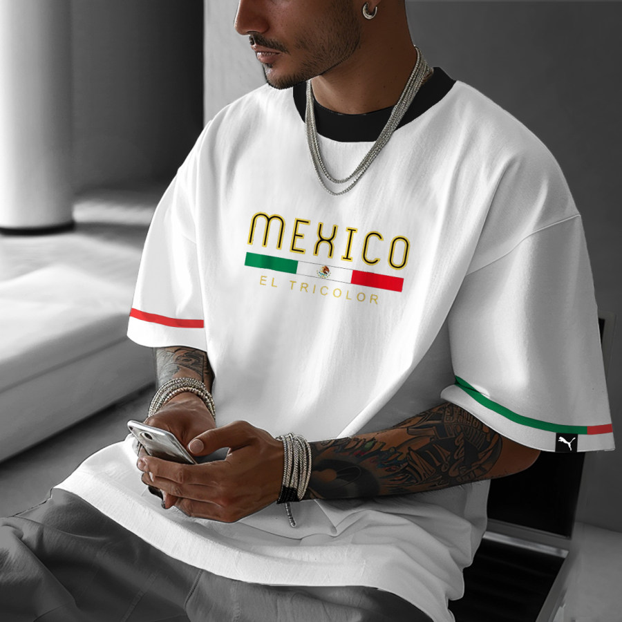 Unisex Mexico Football Sports Y2K Oversized T-shirt