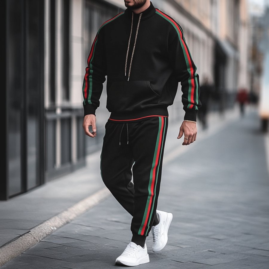 Men's Casual 2pcs/Set - Round Neck Long Sleeve T-Shirt And Pants With Color Block Print
Men's Casual 2pcs/Set - Round Neck Long Sleeve T-Shirt And Pants With Color Block Print