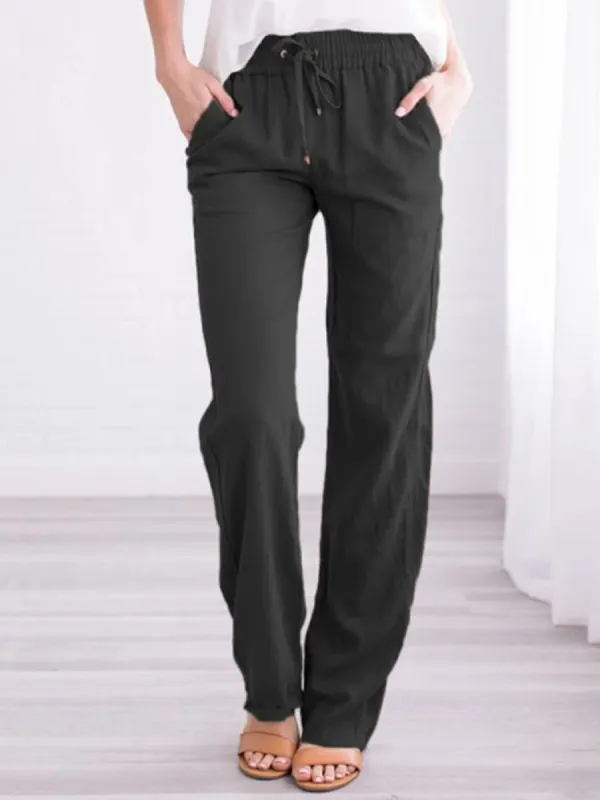 Women's fashion loose solid color wild casual trousers - Ninacloak.com 