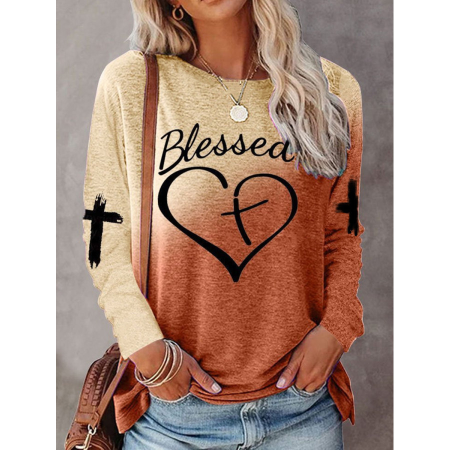 

Casual Letter Print Long Sleeve T-Shirt