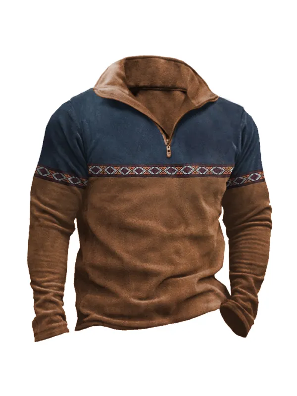 Men's Aztec Winter Sweatshirt - Ninacloak.com 