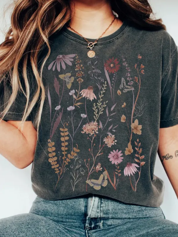 Pressed Flowers T-shirt - Realyiyishop.com 