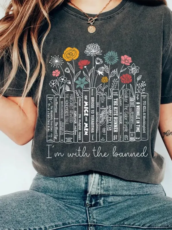 I'm With The Banned Reading Books T-shirt - Viewbena.com 