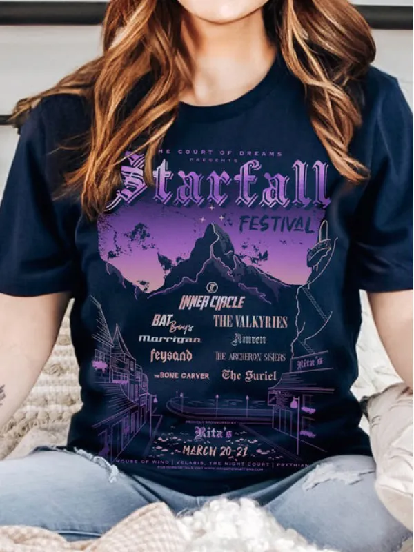 Starfall Bookish T-Shirt | ACOTAR Merch - Realyiyi.com 