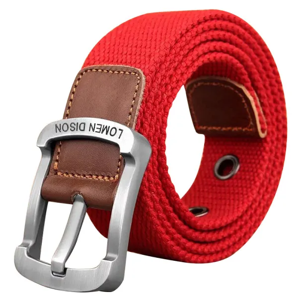 Men's Outdoor Casual Canvas Pin Buckle Belt - Spiretime.com 