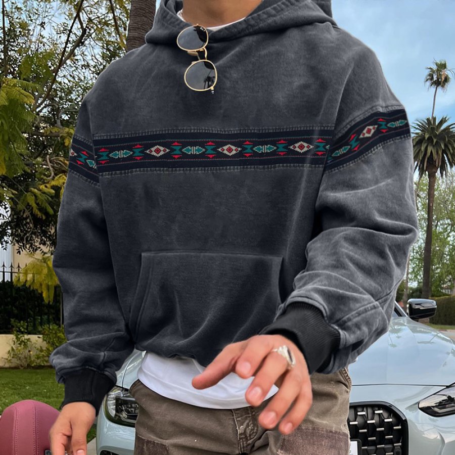 

Unisex Vintage Aztec Hoodie