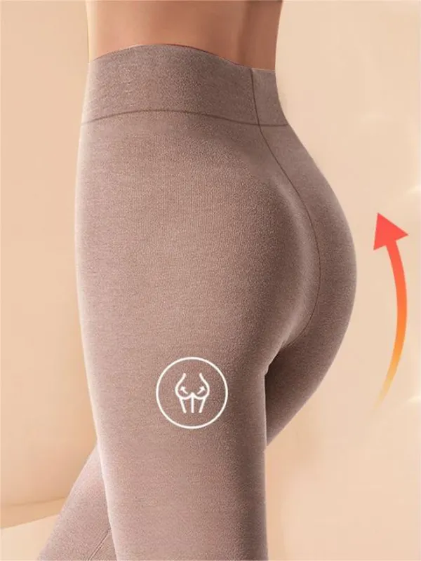 Women's Seamless Thermal Pants Autumn And Winter High Waist Tight Leggings - Pragmaace.com 
