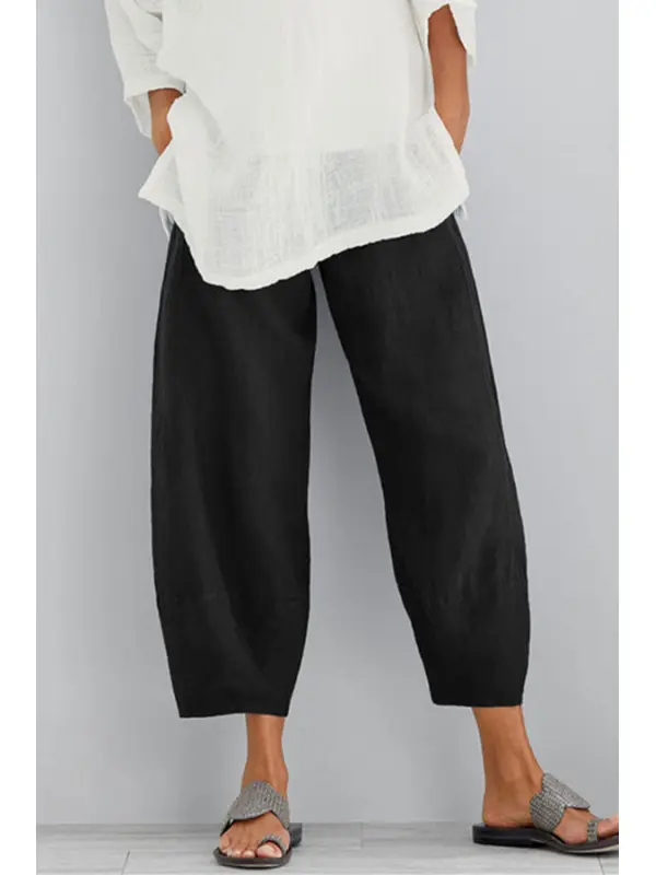 Solid color casual fashion nine points casual pants - Charmwish.chimpone.com 