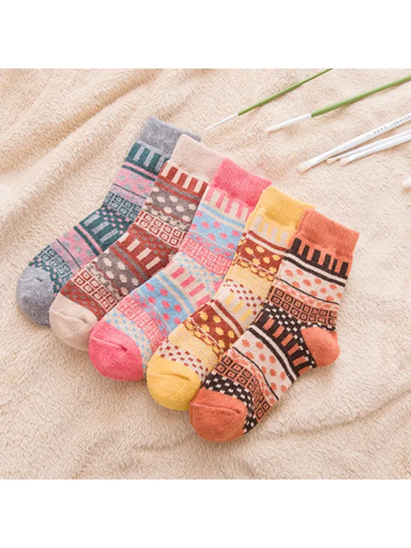 Ethnic Style Thick Warm Cashmere Socks - Charmwish.chimpone.com 