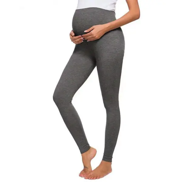 Maternity Knitted Solid Color Leggings - Lukalula.com 