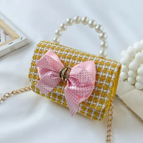 Girl Fashion Tweed Bow Bag Only $36.75 - Lukalula.com 