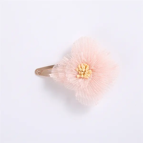 8-color net yarn flower edge children's hairpin - Lukalula.com 