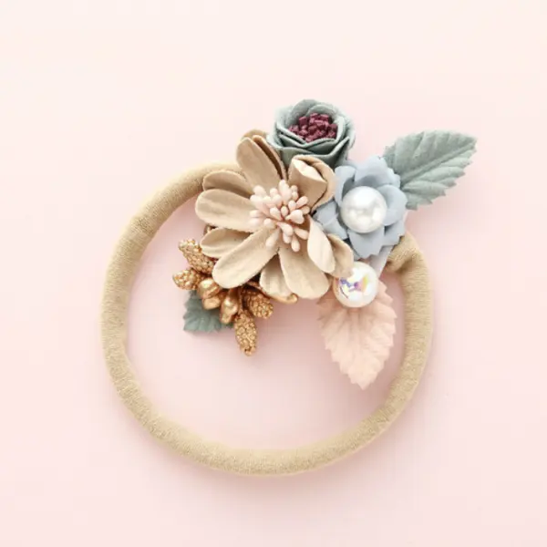 Nylon baby combo flower hair rope - Lukalula.com 