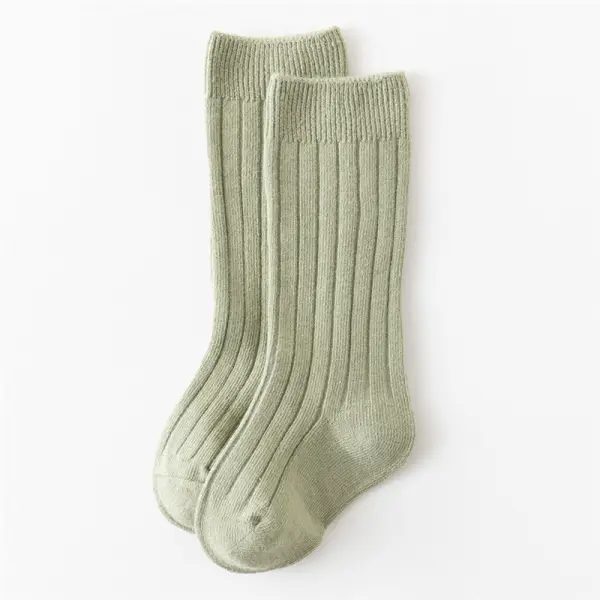 11-color double-needle plain pit stockings - Lukalula.com 