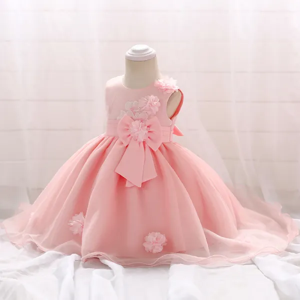 【0M-3Y】Baby Embroidered Handmade Three-dimensional Flower Tuxedo Dress - Popopiearab.com 