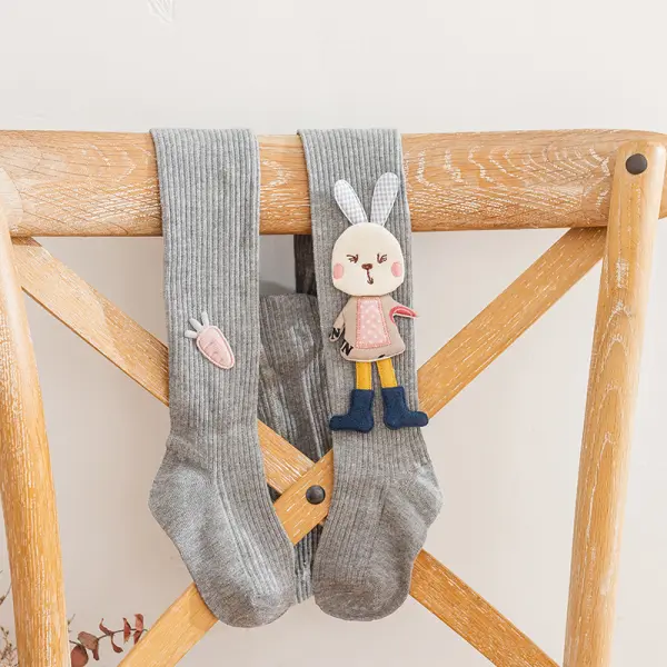 【3Y-12Y】Girls Bunny Decorated Pantyhose - Popopieshop.com 