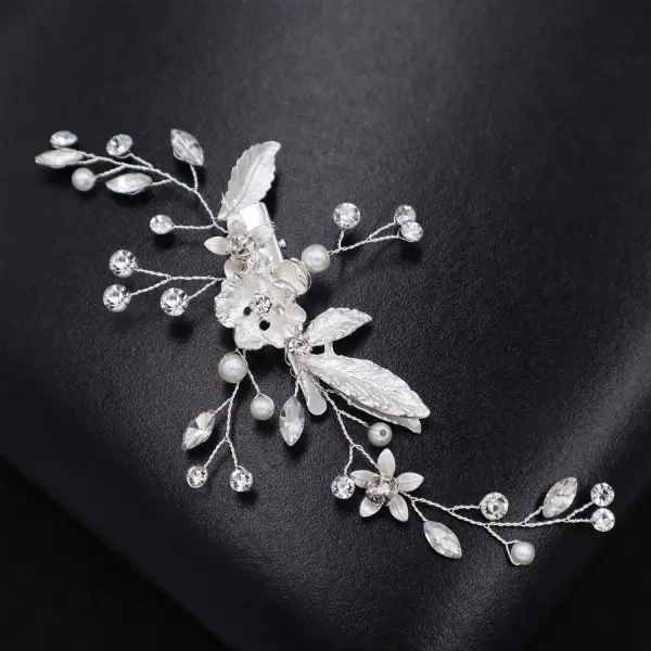 Headdress Bridal Wedding Hair Accessories Alloy Pearl Diamond Hairpin Edging Clip Only $18.98 - Lukalula.com 