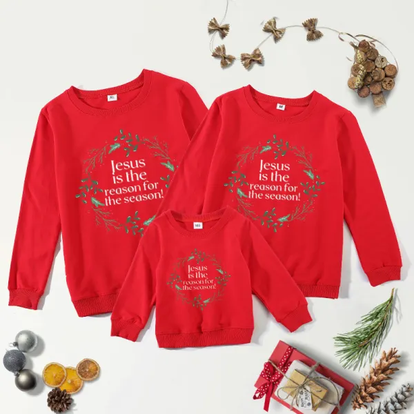 Casual Letter Print Long Sleeve Sweatshirt Mom And Girl Match Only $45.30 - Lukalula.com 