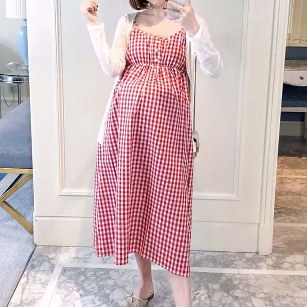 Maternity Mid-length Two-piece Dress - Lukalula.com 
