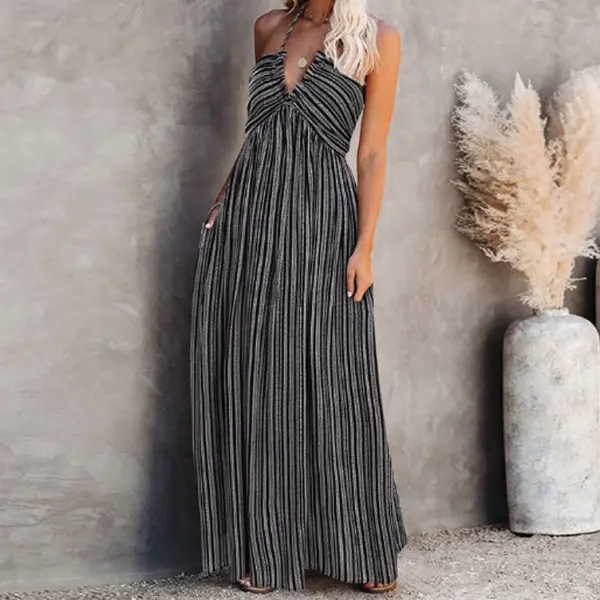 Maternity Sexy Adjustable Straps Maxi Dress - Lukalula.com 
