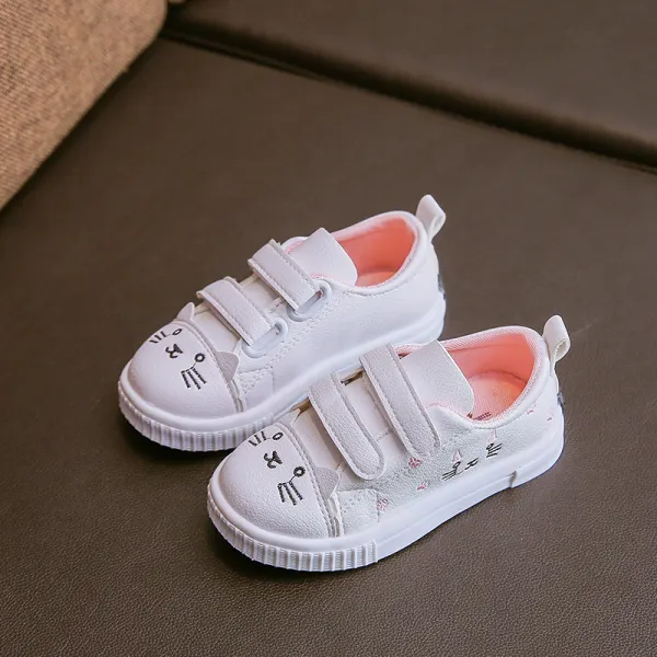 Girl Cat Pattern Velcro Closure Board Shoes Only $40.42 - Lukalula.com 