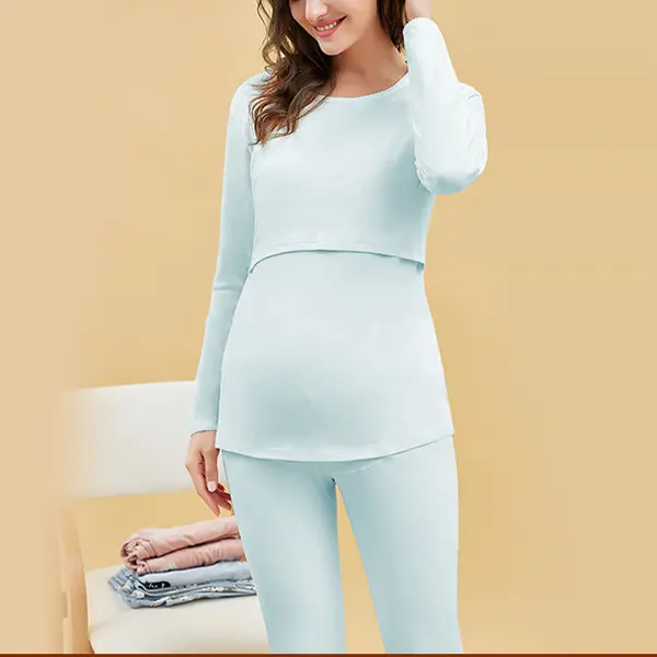 Maternity Cotton Nursing Postpartum Pajamas Set Only $50.75 - Lukalula.com 