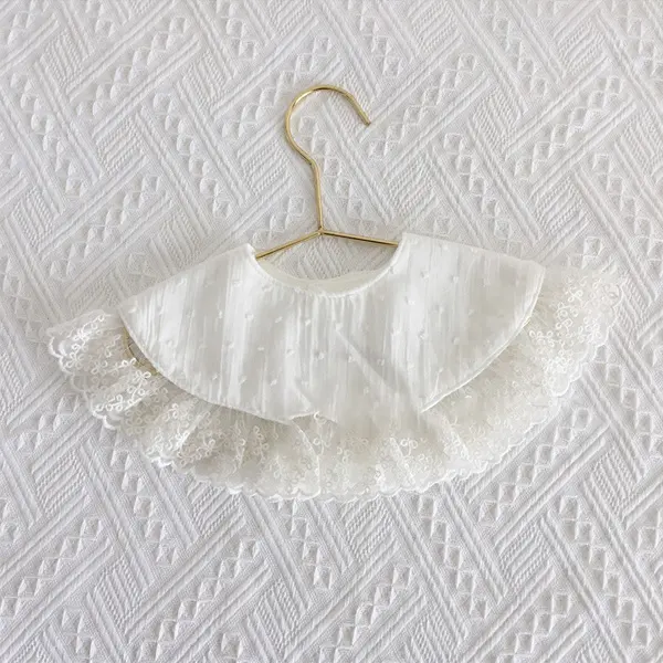 Baby Girl Cotton Round Lace Saliva Towel Only $23.93 - Lukalula.com 