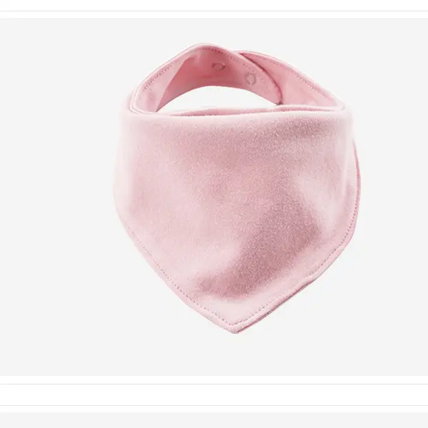 Baby Summer Solid Color Triangle Snap Saliva Towel - Lukalula.com 