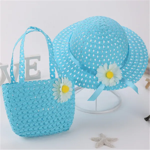 2-Piece Girls Cute Flower Hat And Bag Set - 5302 - Popopieshop.com 